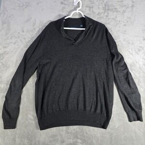 Perry Ellis Sweater Pullover Mock Neck Long Sleeve Knit Top XL‎